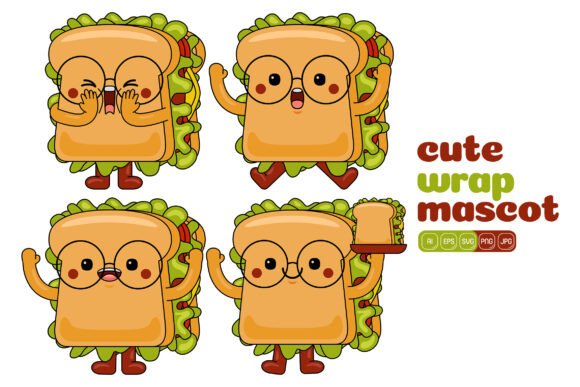 A Delightful Graphics Pack for Crafting Cute Sandwich Mascots