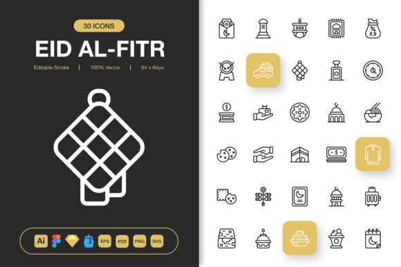 A Designer's Review: Eid Al-Fitr Icons for Marketing & Branding