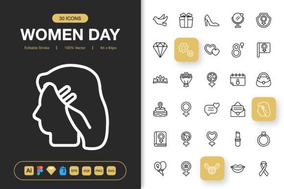 A Designer's Review of Women Day Icons