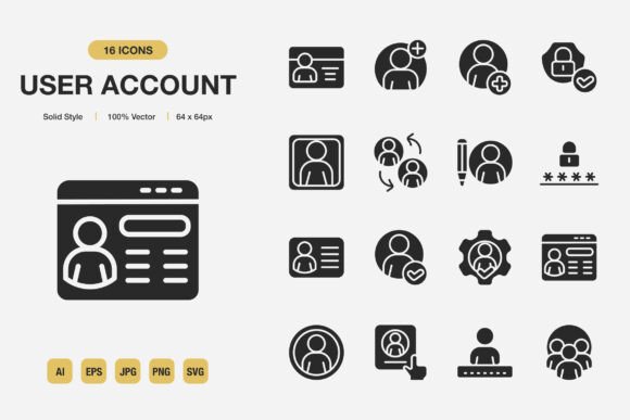 A Designer’s Take on User Account Solid Icons