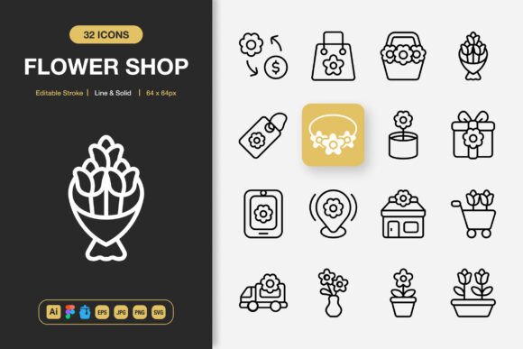 A Minimalist Icon Set for Modern Graphics & Editorial Content