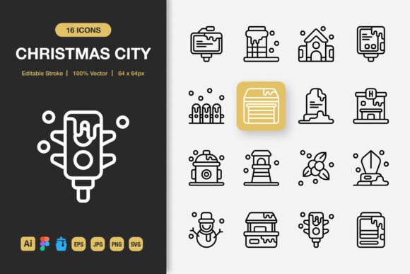 A Minimalist Review: Christmas City Outline Graphics