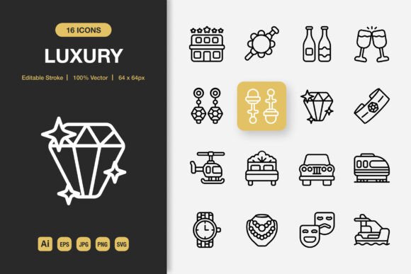 A Set of Outline Icons for Modern Graphics