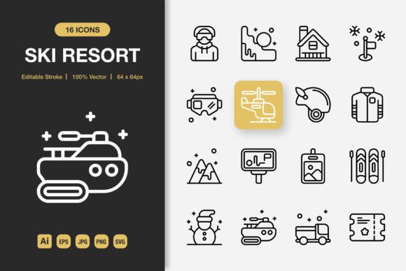A Versatile Graphic Icon Set for Alpine Branding