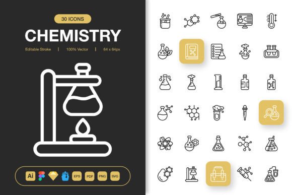 Chemistry Icons: A Graphic Design Asset for Modern Branding