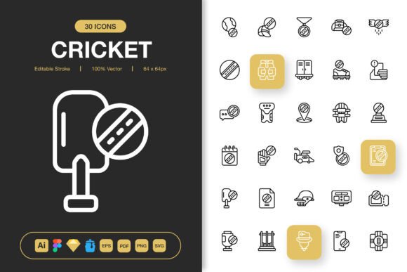 Cricket Outline Icons: A Designer’s Honest Take for Embroidery