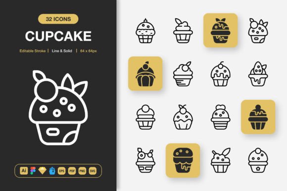 Cupcake Icons: A Sweet Addition to Your Graphics and Icons