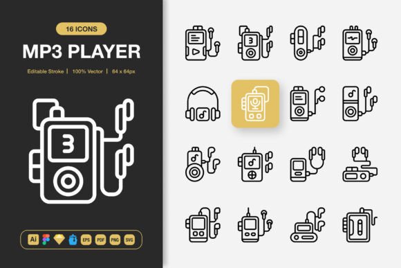 Enhance Your Brand with Mp3 Player Icons Graphics