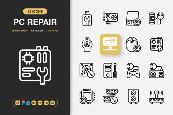 PC Repair Icons: Graphics That Clarify Tech Content