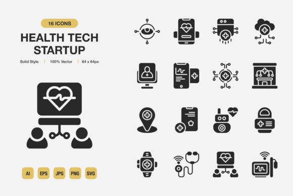 Practical Review of Health Tech Startup Solid Icons for Crafters