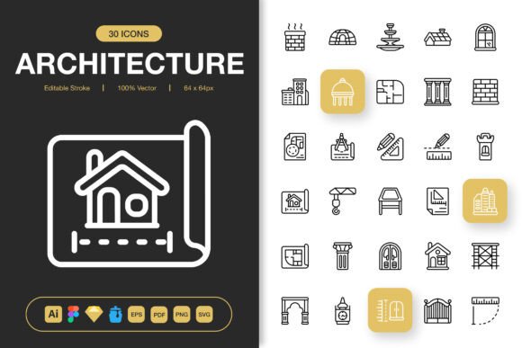 Premium Architecture Icons for Modern Digital Products