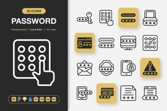 Reviewing Password Icons for Embroidery Projects