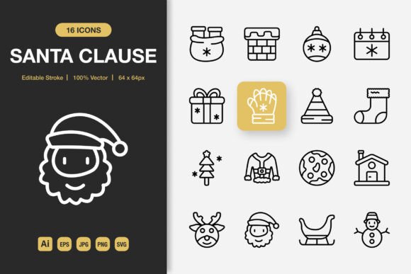 Santa Clause Outline Icons: A Designer's Hands-On Review