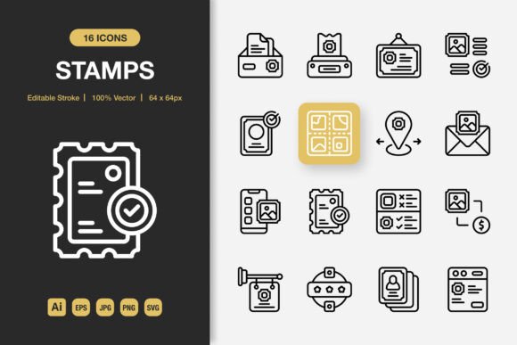 Stamps Outline Icons: A Brand Designer's Review of These Graphics