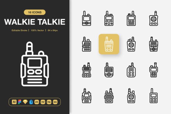 Walkie Talkie Icons: Elevate Your Graphics and Icons